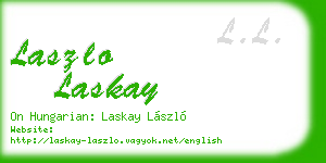 laszlo laskay business card